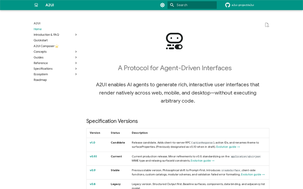A2UI - Find the best tools for your job | findthe.tools