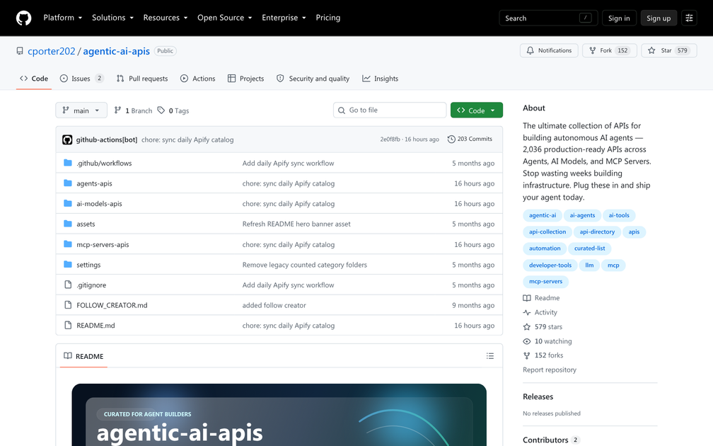 agentic-ai-apis - Find the best tools for your job | findthe.tools