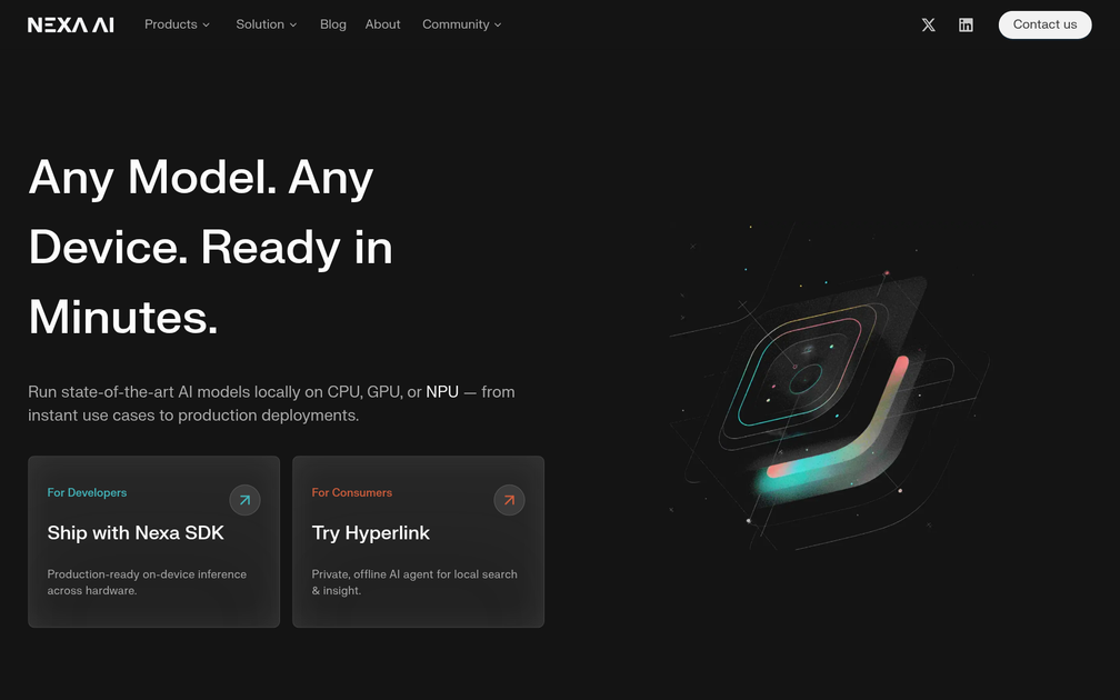 Screenshot of AI navigator by Nexa AI