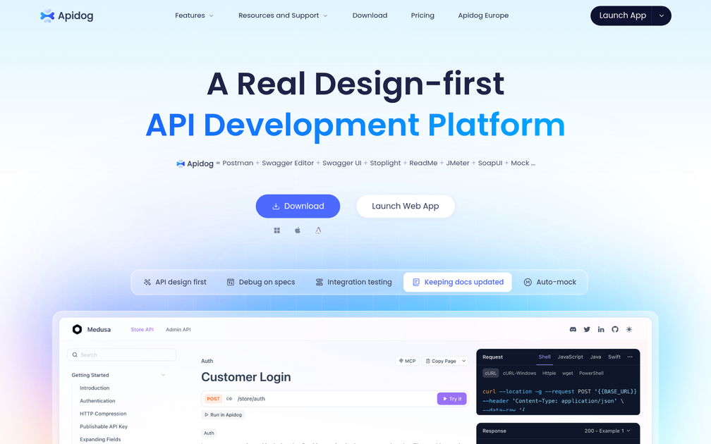 Screenshot of Apidog