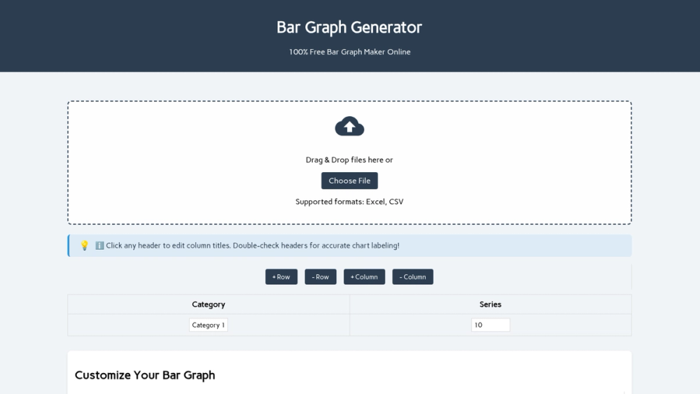 Screenshot of Bar Graph Generator
