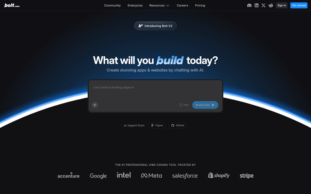 Screenshot of bolt.new