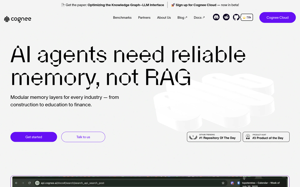 Screenshot of cognee