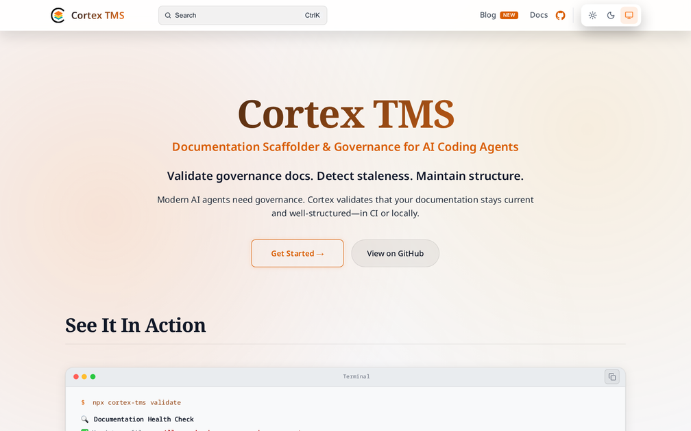 cortex-tms - Find the best tools for your job | findthe.tools