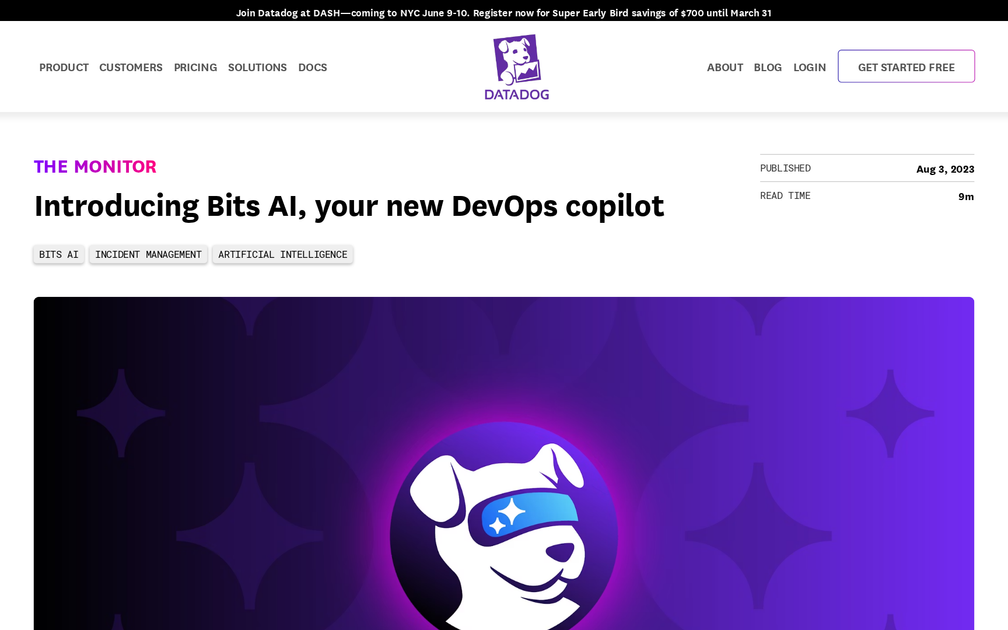 Datadog Bits AI - Find the best tools for your job | findthe.tools