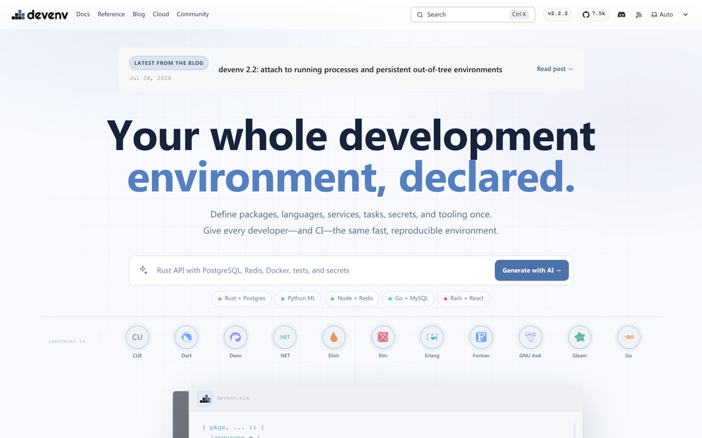 Devenv Command Line devenv - Find the best tools for your job | findthe.tools