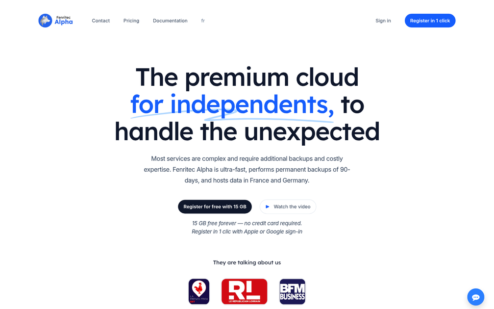 Screenshot of Fenritec Alpha