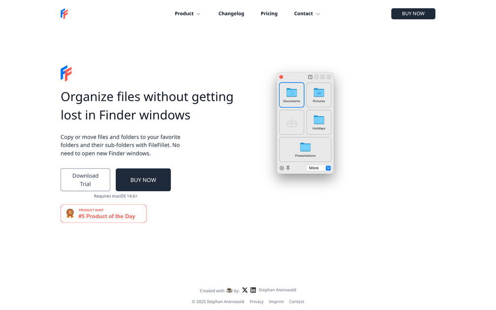 Screenshot of FileFillet