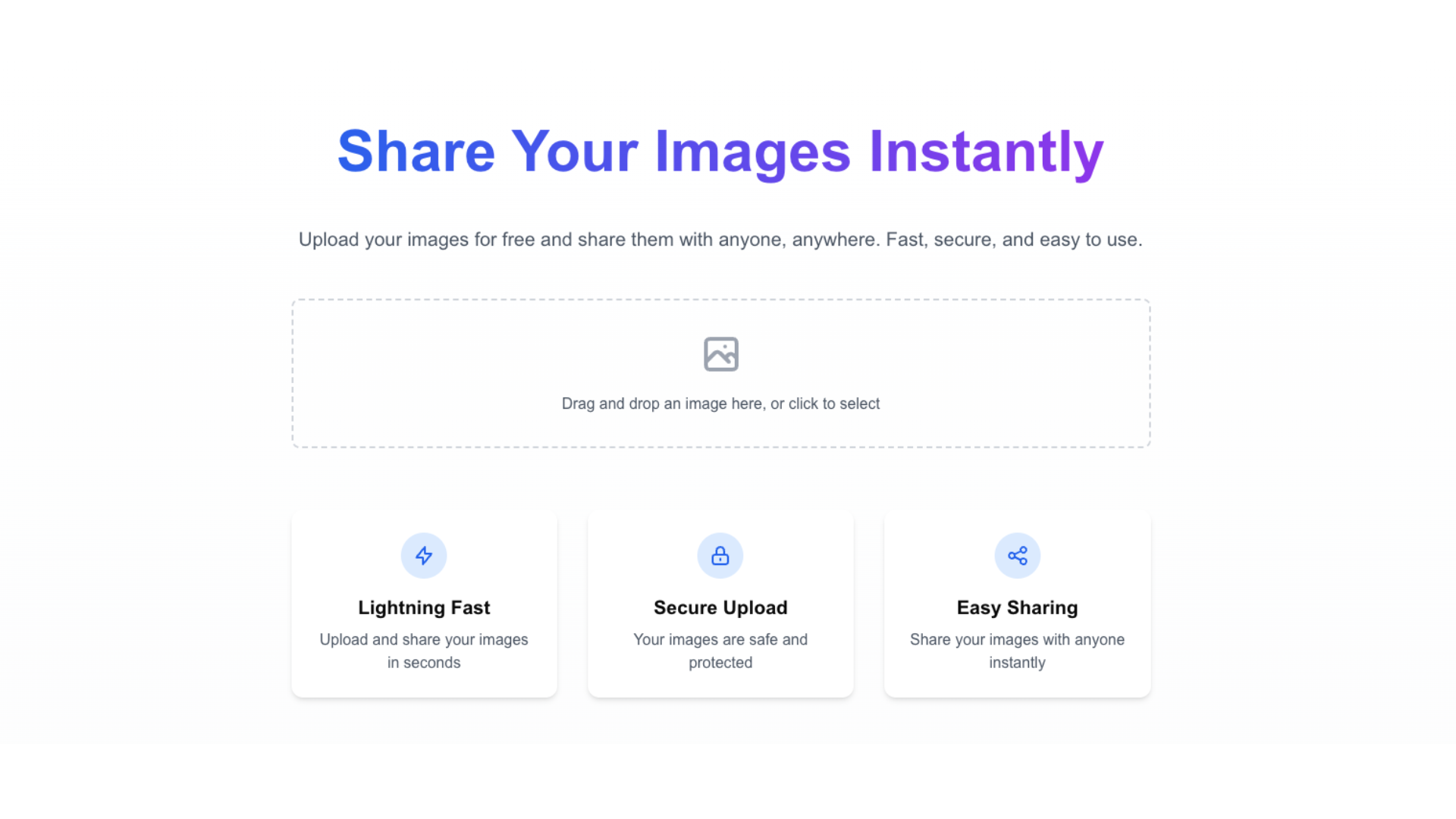 Screenshot of Filehsare.ing - Free image hosting and tools