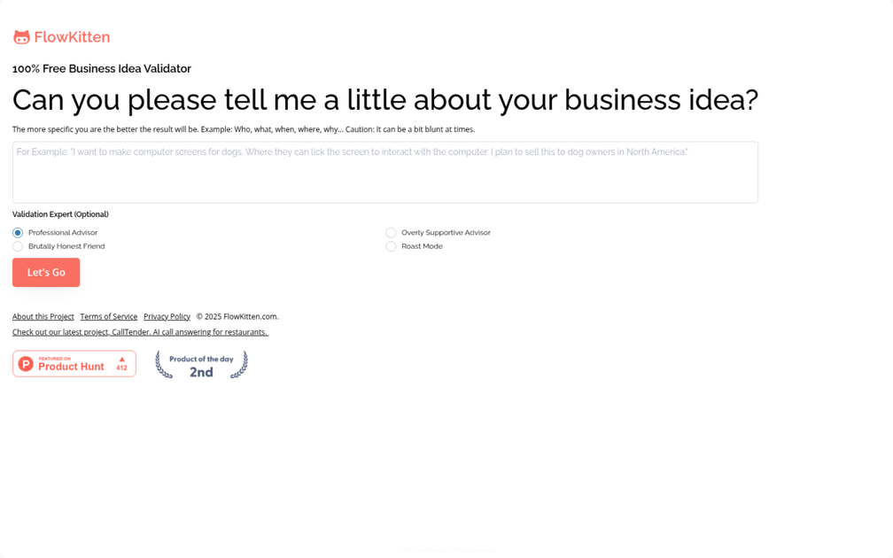 Screenshot of FlowKitten