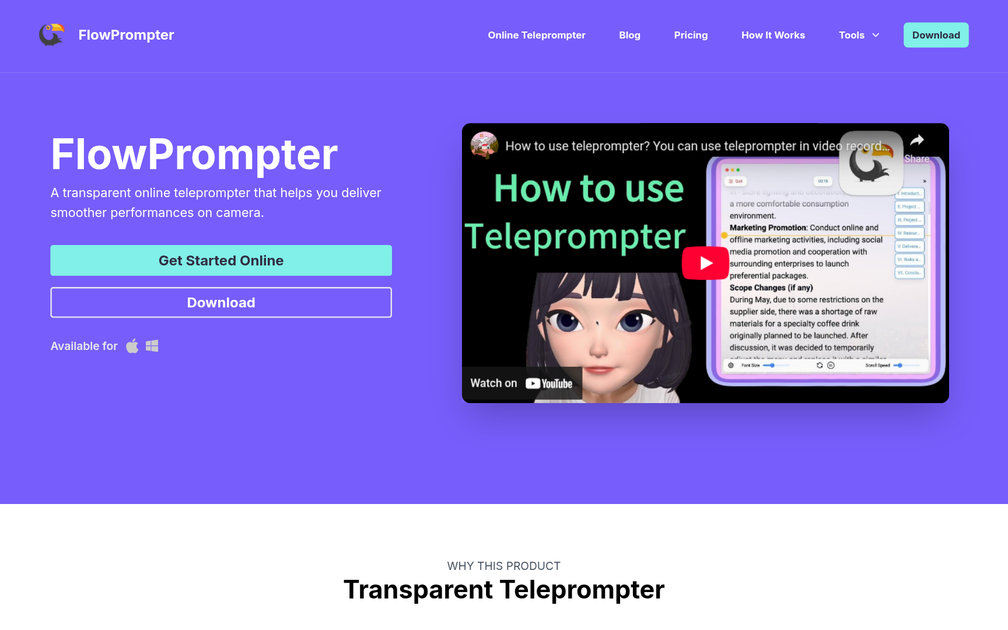 Screenshot of FlowPrompter
