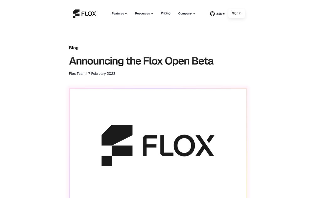 Screenshot of flox