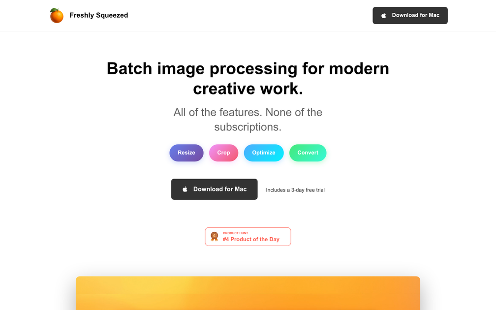 Screenshot of Freshly Squeezed
