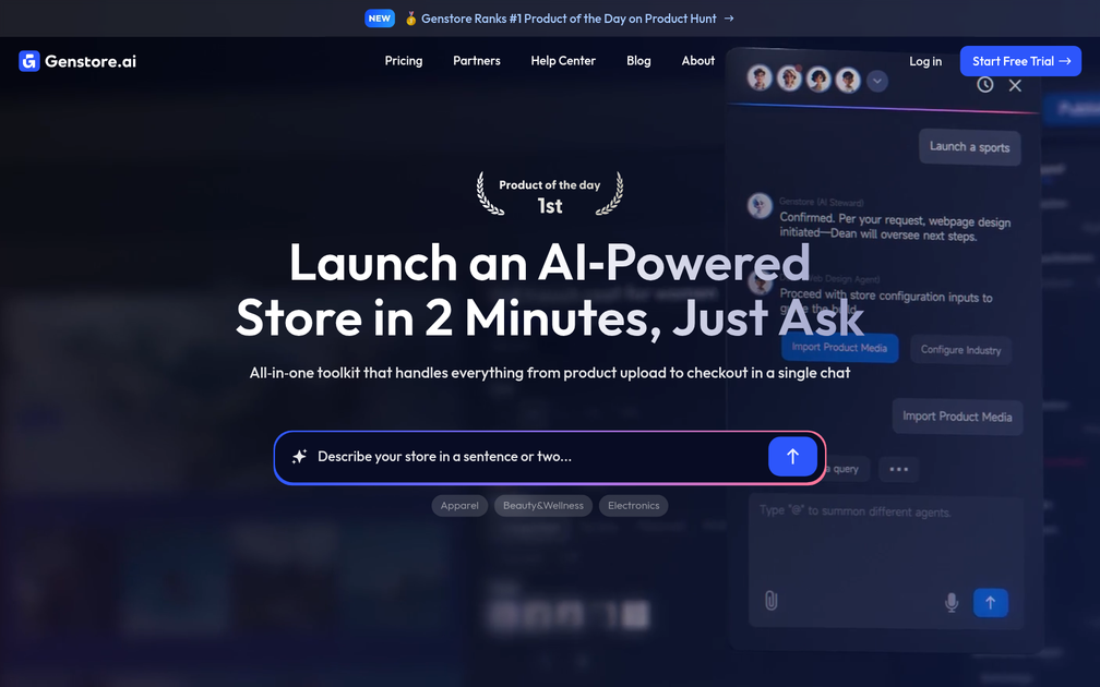 Screenshot of Genstore.ai