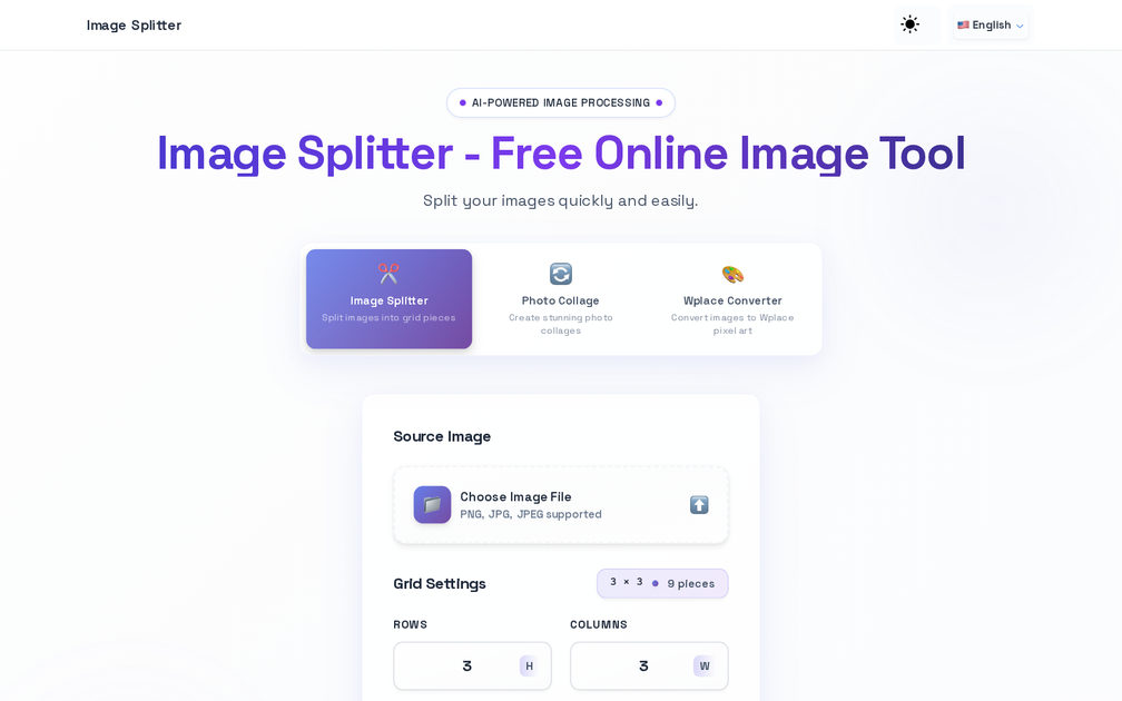 Image Splitter - Find the best tools for your job | findthe.tools