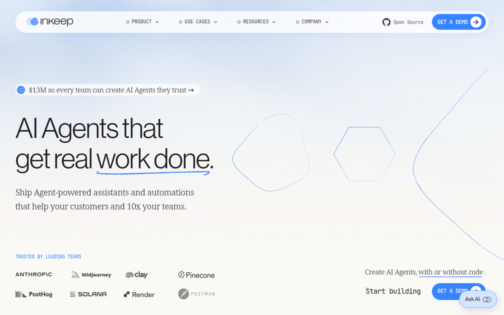 Screenshot of Inkeep