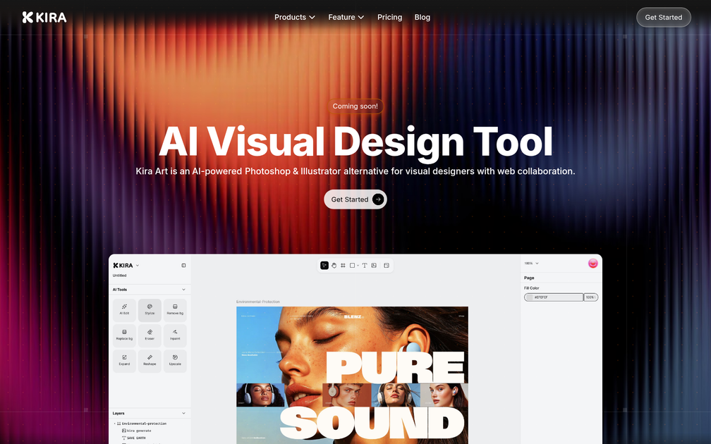 Screenshot of Kira.art