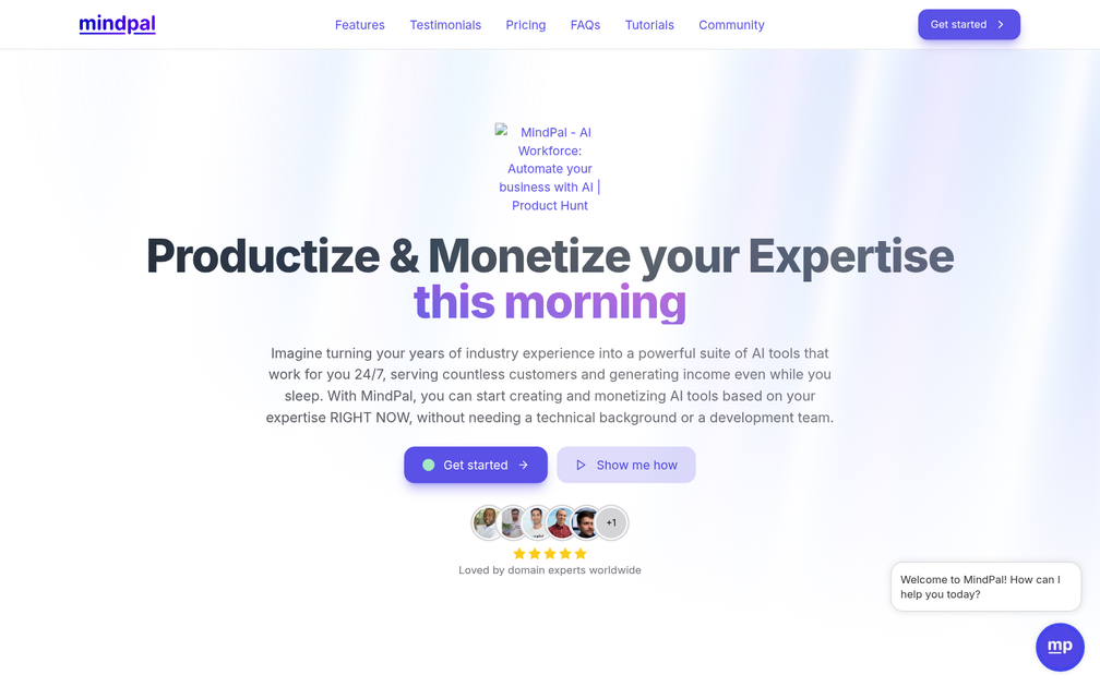 Screenshot of MindPal