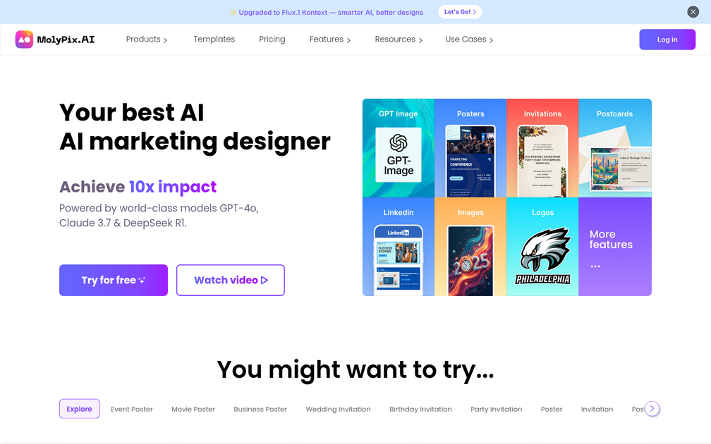 Screenshot of MolyPix.AI
