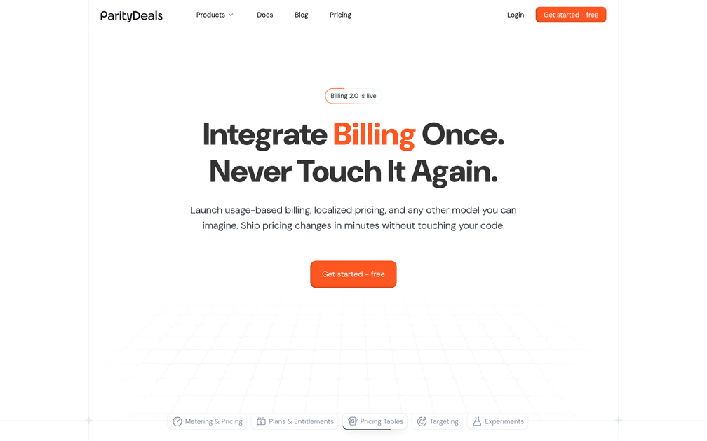 Screenshot of Paritydeals