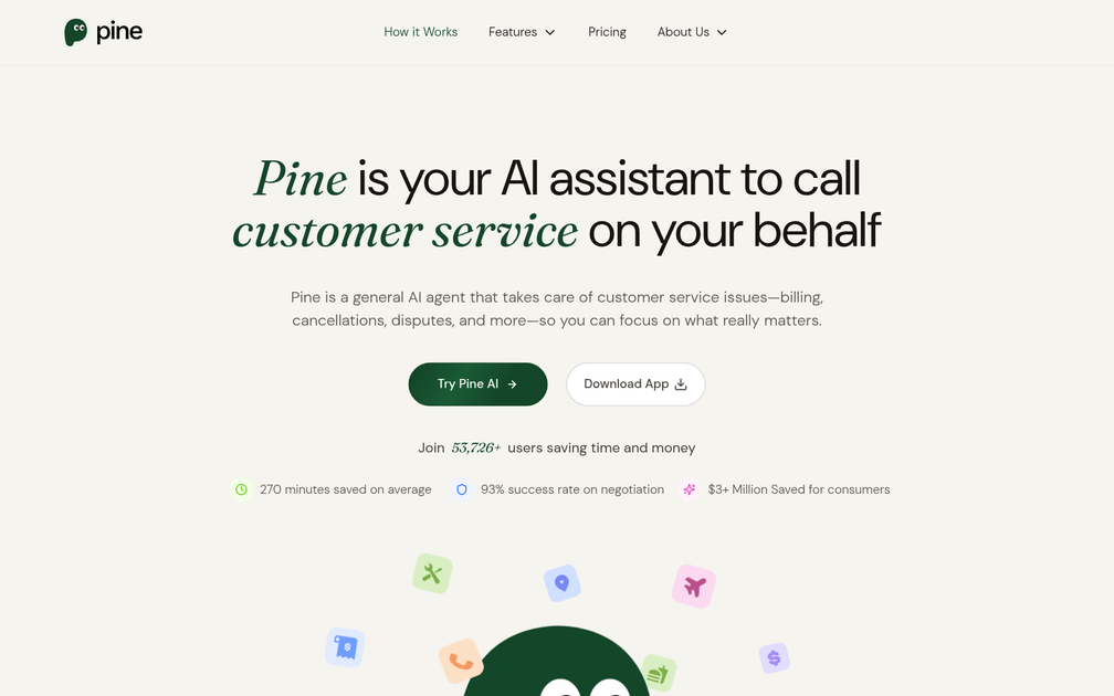 Screenshot of Pine