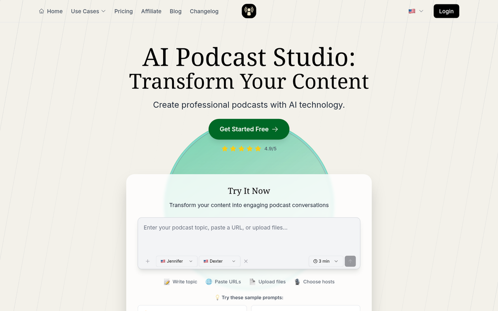 Screenshot of Podgen