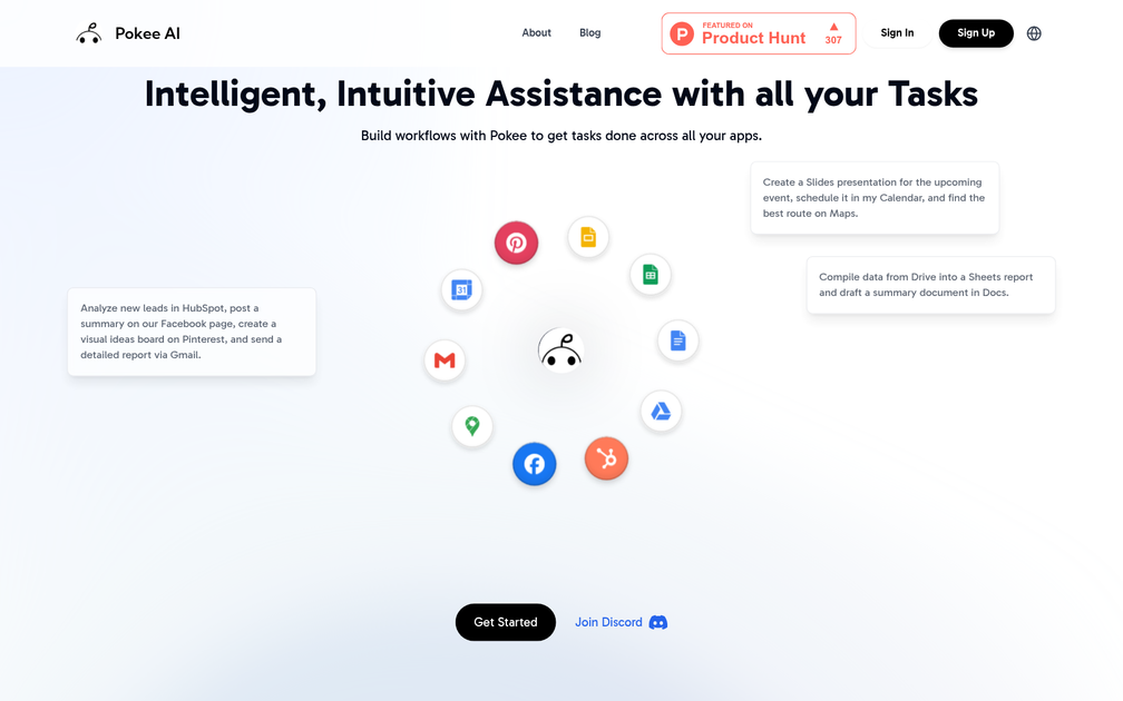 Screenshot of Pokee AI