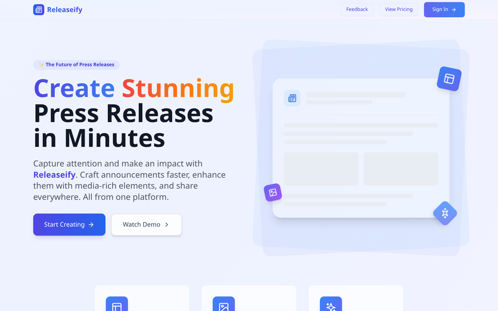 Screenshot of Releaseify
