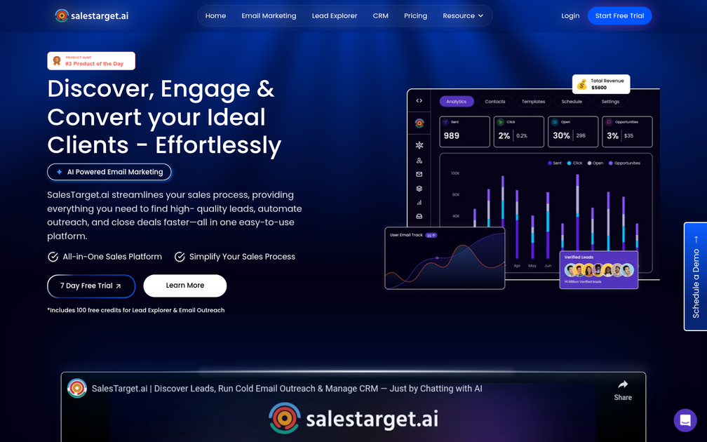 Screenshot of SalesTarget.ai