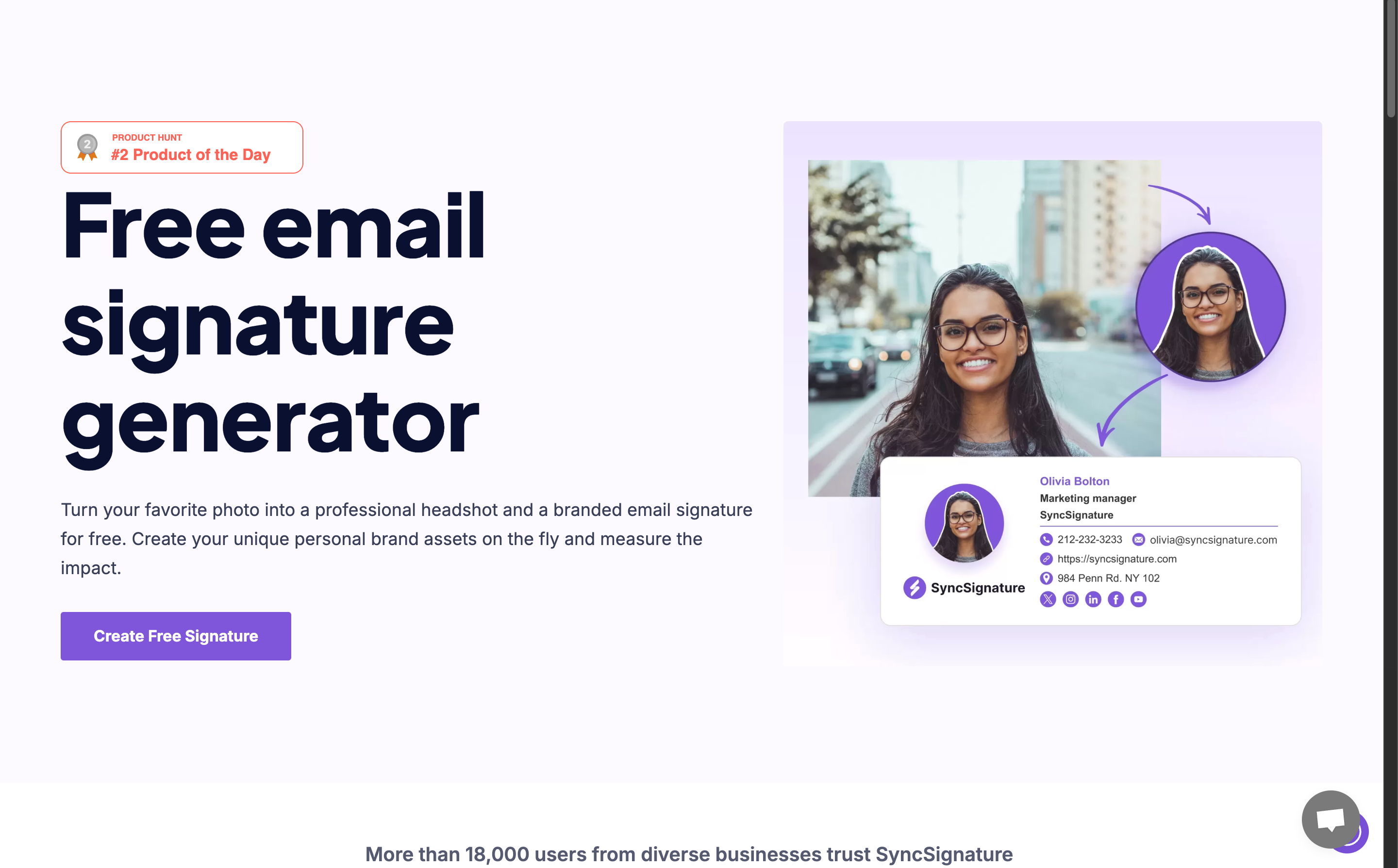 SyncSignature-Branded email signatures with professional headshots