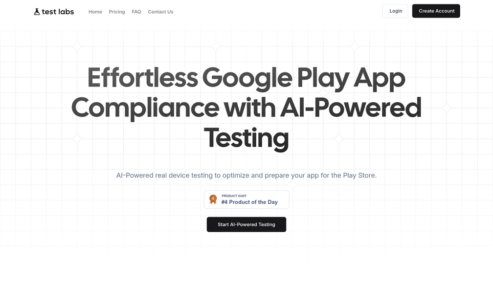 Screenshot of TestLabs