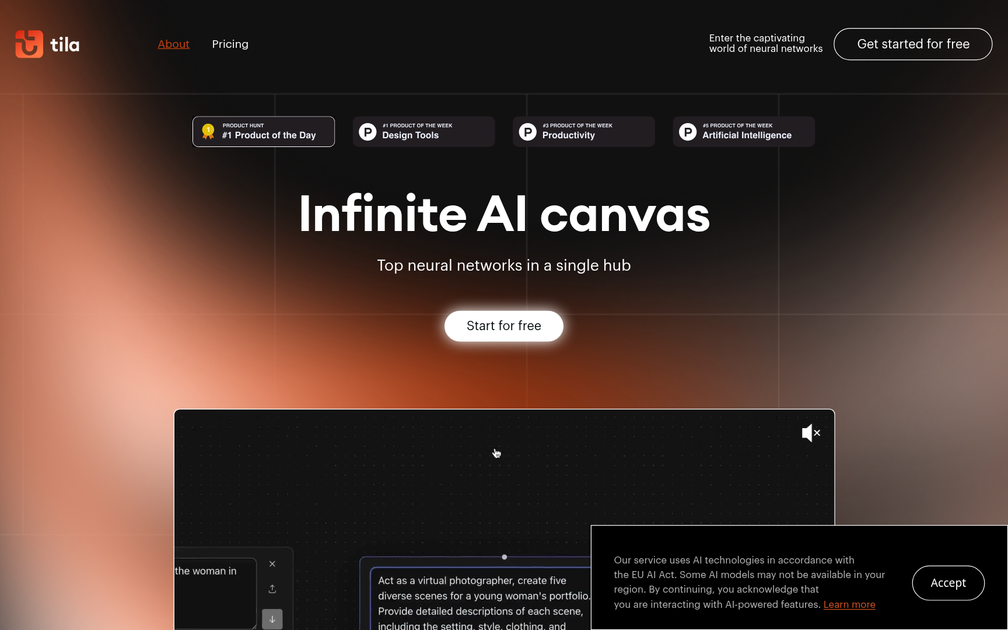 Screenshot of Tila AI