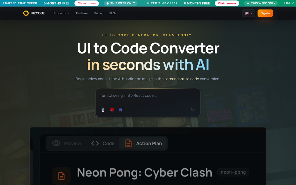UI2Code.ai - Find the best tools for your job | findthe.tools