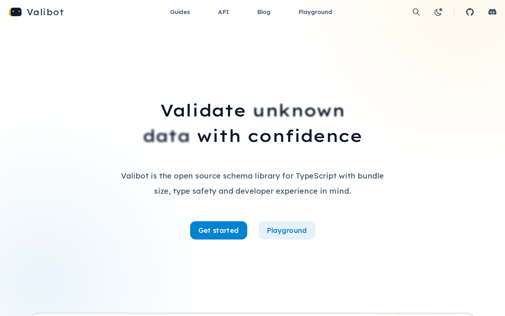 Valibot - Find the best tools for your job | findthe.tools