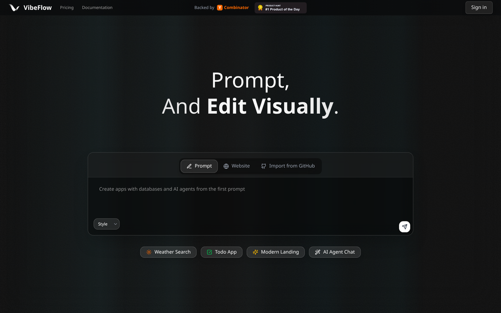 Screenshot of VibeFlow