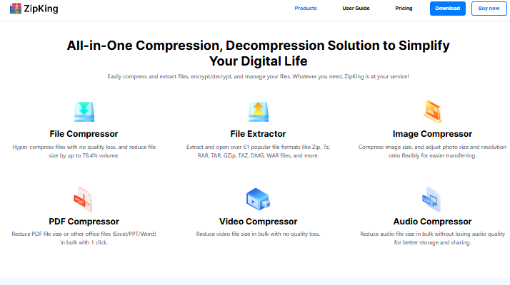 Screenshot of WMaster ZipKing | Free Zip Software to Zip and Unzip Files